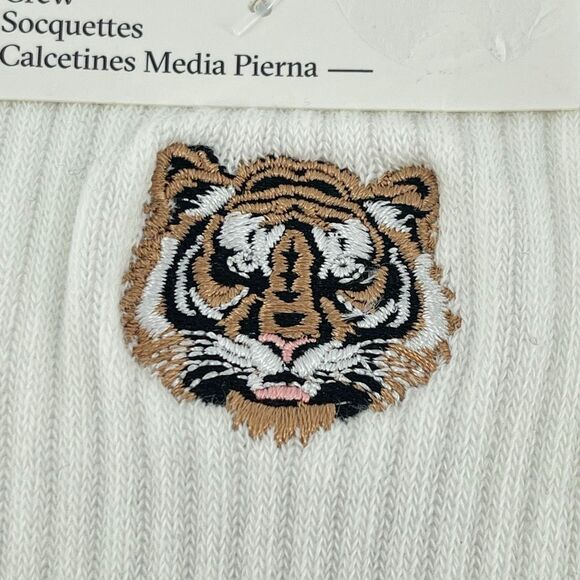 ALDO “Not Your Basic Wild” Leopard & Tiger Crew Socks 2-Pair NWT, Animal Print - Picture 8 of 11
